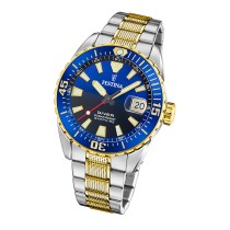 Festina Herrenuhr The Originals Armbanduhr Edelstahl silber gold UF20706/1