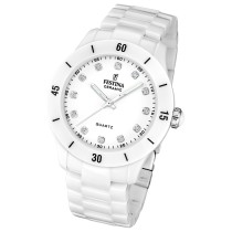 Festina Damenuhr Keramik Armbanduhr Keramik weiß UF20720/2