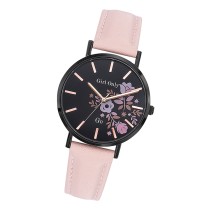 Girl Only Damen Armbanduhr GO 699009 Analog Quarz Uhr Leder rosa UGO699009