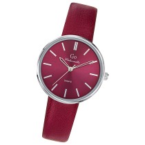 Girl Only GO Damen Armbanduhr Mademoiselle Quarz-Uhr Leder rot bordo UGO699319