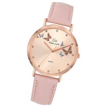 Girl Only GO Damen Armbanduhr Mademoiselle Quarz-Uhr Leder rosa UGO699539