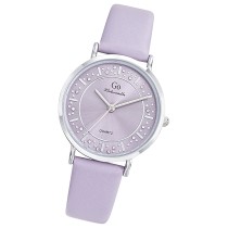 Girl Only GO Damen Armbanduhr Mademoiselle Quarz-Uhr Leder lila UGO699543