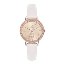 Girl Only GO Damen Armbanduhr Mademoiselle Quarz-Uhr Leder weiß UGO699653