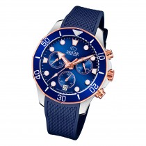 Jaguar Damen Armbanduhr Cosmopolitan J890/4 Chronograph Leder blau UJ890/4