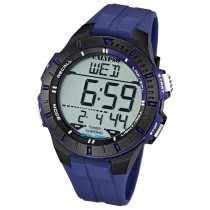 CALYPSO Herren-Armbanduhr Sport Chronograph Quarz-Uhr PU blau UK5607/2