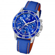 Lotus Kinderuhr Leder blau orange Lotus Junior Armbanduhr UL18581/6