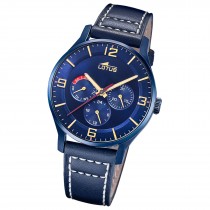 Lotus Herrenuhr Leder blau Lotus Classic Armbanduhr UL18833/1
