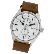 Oozoo Herren Armbanduhr Timepieces Analog Leder braun UOC10025