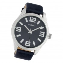 Oozoo Unisex Armbanduhr Timepieces C10236 Analog Leder dunkelblau UOC10236