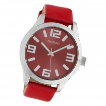 Oozoo Damen Armbanduhr Timepieces C10237 Analog Leder rot UOC10237