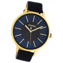 Oozoo Unisex Armbanduhr Timepieces Analog Leder schwarz UOC10568