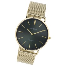 Oozoo Damen Armbanduhr Vintage Analog Metall gold UOC10872