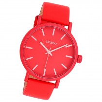 Oozoo Damen Armbanduhr Timepieces Analog Leder rot UOC11179