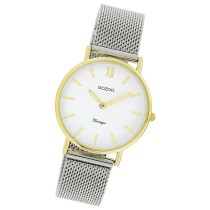 Oozoo Damen Armbanduhr Vintage Series Analog Metall silber UOC20121