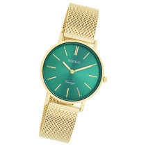 Oozoo Damen Armbanduhr Vintage Series Analog Metall Mesh gold UOC20296