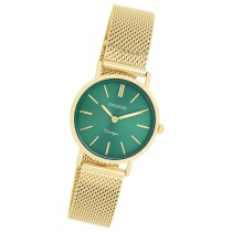 Oozoo Damen Armbanduhr Vintage Series Analog Metall Mesh gold UOC20297