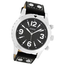 Oozoo Herren Armbanduhr Timepieces Analog Leder schwarz UOC6113A