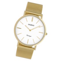 Oozoo Herren Armbanduhr Ultra Slim C9909 Quarz Stahl gold UOC9909