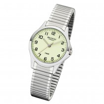 Regent Damen Armbanduhr Analog 2242423 Quarz-Uhr Metall silber UR2242423