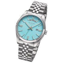 Regent Herrenuhr Edelstahl-Armbanduhr Analog Metallarmband silber URBA880