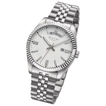 Regent Herrenuhr Edelstahl-Armbanduhr Analog Metallarmband silber URBA883
