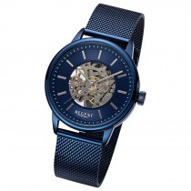 Regent Herren Armbanduhr Analog Metallarmband blau URF1396