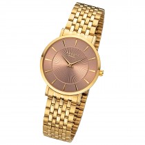 Regent Damen Armbanduhr Analog Metallarmband gold URF1494