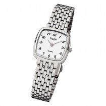 Regent Damen-Armbanduhr F-520 Quarz-Uhr Stahl-Armband silber URF520