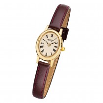 Regent Damen-Armbanduhr F-1408 Quarz-Uhr Mini Leder-Armband braun URF975