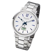 Regent Herren Funkuhr Analog-Digital FR-246 Funk-Uhr Metall silber URFR246
