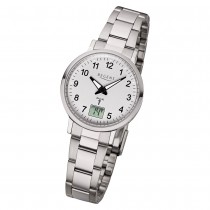 Regent Damen Armbanduhr Analog-Digital FR-260 Funk-Uhr Metall silber URFR260