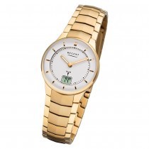 Regent Damen Armbanduhr Analog-Digital FR-263 Funk-Uhr Metall gold URFR263