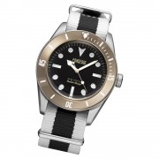 Fonderia Herren-Uhr P-8A002UNM Quarz Textil-Armband schwarz weiß UAP8A002UNM