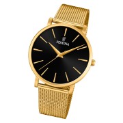 Festina Damen Armbanduhr Ladies Classic F20476/2 Quarz Edelstahl gold UF20476/2