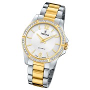 Festina Damenuhr Mademoiselle Armbanduhr Edelstahl silber gold UF20594/1