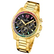 Festina Damenuhr Boyfriend Armbanduhr Edelstahl gold UF20609/3