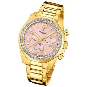 Festina Damenuhr Boyfriend Armbanduhr Edelstahl gold UF20609/4