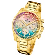 Festina Damenuhr Boyfriend Armbanduhr Edelstahl gold UF20609/5