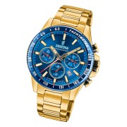 Festina Herrenuhr Edelstahl gold Timeless Chronograph Armbanduhr UF20634/3