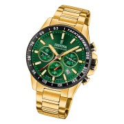 Festina Herrenuhr Edelstahl gold Timeless Chronograph Armbanduhr UF20634/4