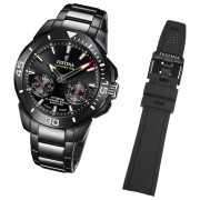 Festina Herrenuhr Chrono Bike Armbanduhr Edelstahl schwarz UF20648/1