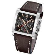 Festina Herrenuhr Leder dunkelbraun Timeless Chronograph Armbanduhr UF20653/4