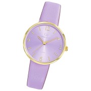 Girl Only GO Damen Armbanduhr Mademoiselle Quarz-Uhr Leder lila UGO699613