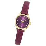 Girl Only GO Damen Armbanduhr Mademoiselle Quarz-Uhr Leder lila UGO699620