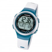 Calypso Damen Herren Armbanduhr K5799/1 Digital Kunststoff weiß blau UK5799/1