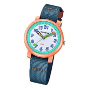 URF940 Regent Textil, F-940 blau Stoff-Armband Kinder-Armbanduhr Quarz-Uhr