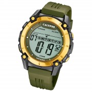 Calypso Herrenuhr Kunststoff grün Calypso Digital Armbanduhr UK5814/1