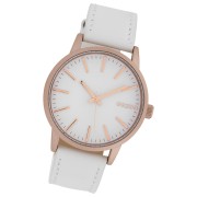 Oozoo Damen Armbanduhr Timepieces Analog Leder weiß UOC10015