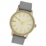 Oozoo Damen Armbanduhr Timepieces Analog Leder grau UOC10016