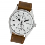 Oozoo Herren Armbanduhr Timepieces Analog Leder braun UOC10025
